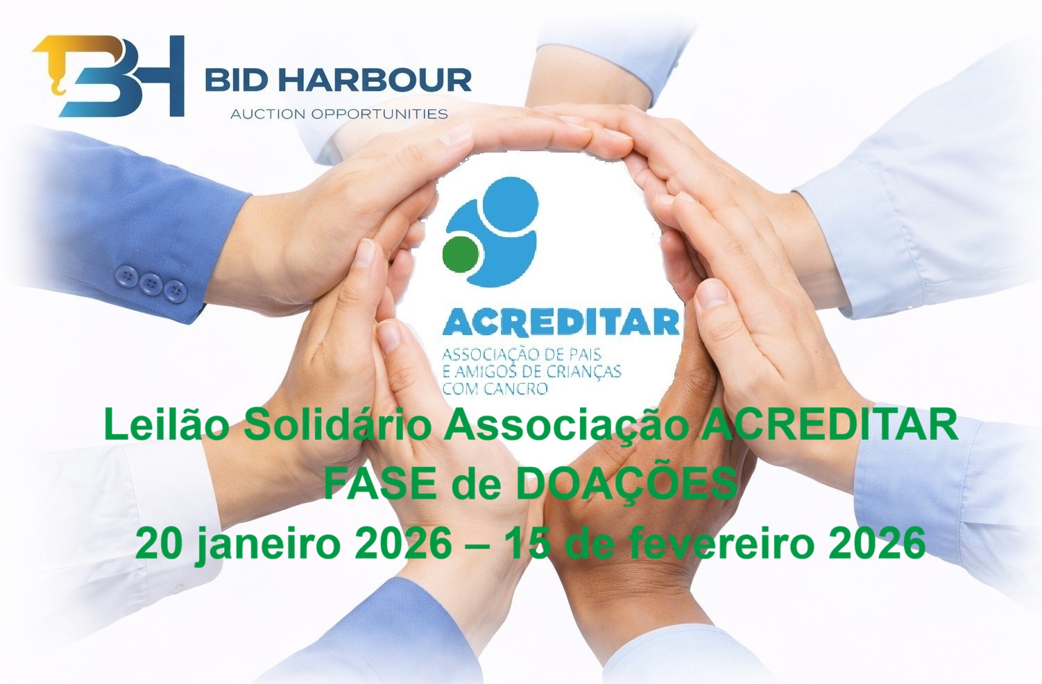 Leil&atilde;o Solid&aacute;rio ASSOCIA&Ccedil;&Atilde;O ACREDITAR - Fase de Doa&ccedil;&otilde;es