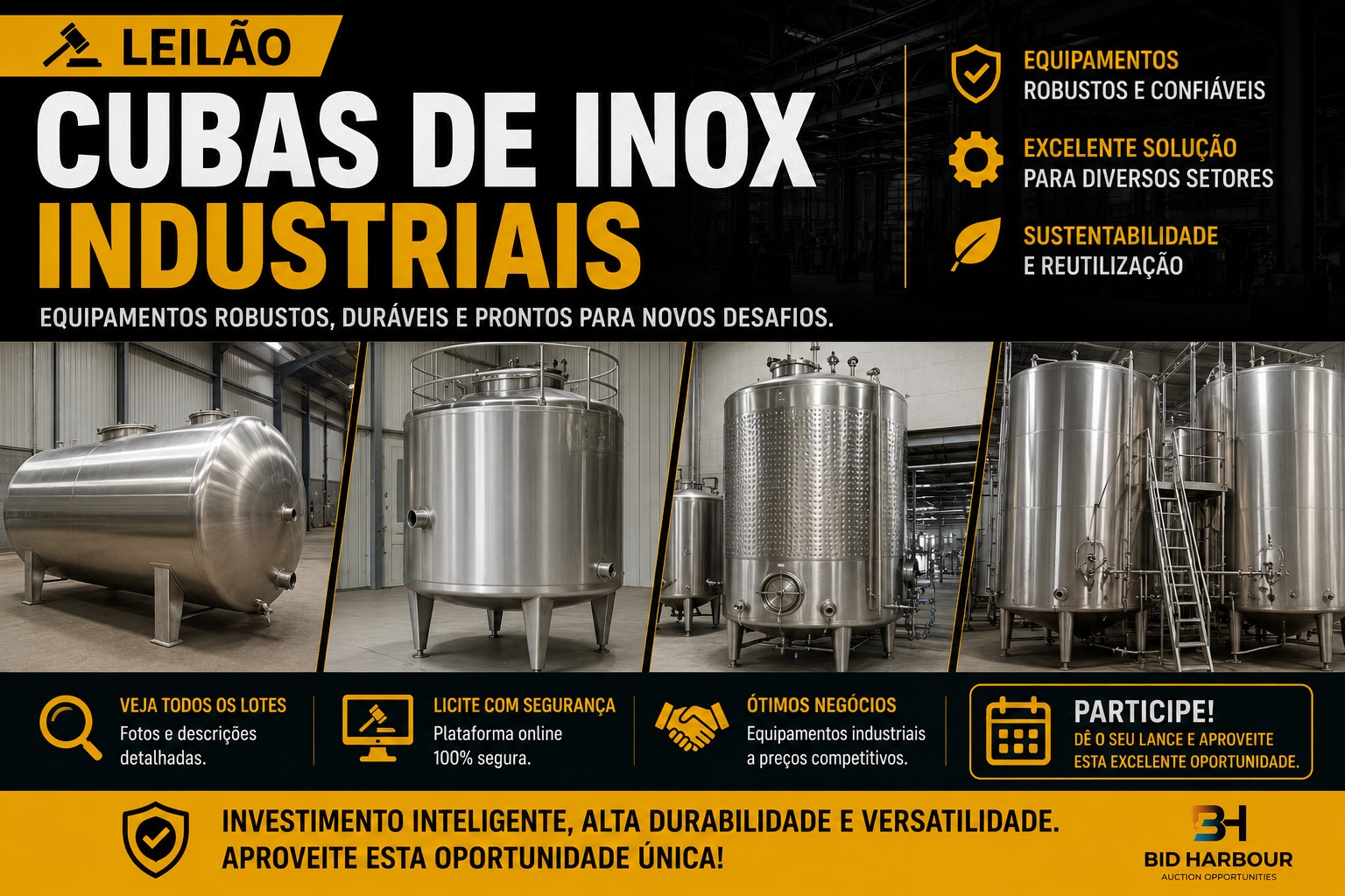 Cubas Industriais de Inox